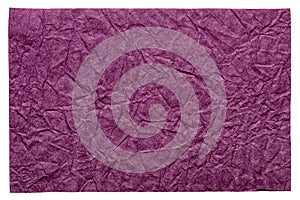 Isolated crumpled sheet paper in dark violet color for your awesome design.