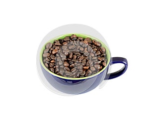 Isolated cup full of coffee