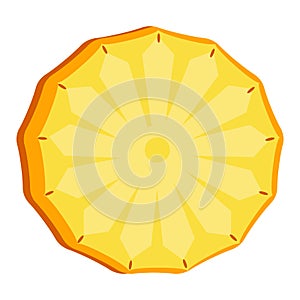 Isolated cut pineapple icon