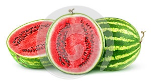 Isolated cut watermelons