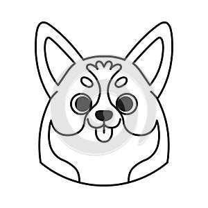 Isolated cute avatar of a shiba inu dog breed Vector