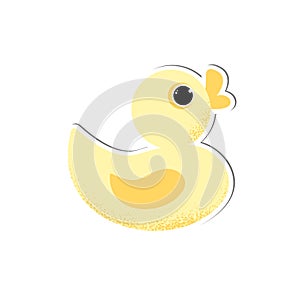 Isolated cute Baby rubber duck vector