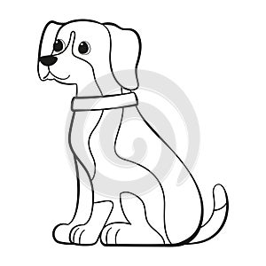 Isolated cute beagle dog breed cartoon Vector