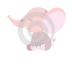 Isolated cute elephant cartoon vector design