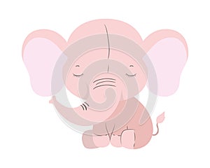 Isolated cute elephant cartoon vector design