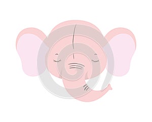 Isolated cute elephant cartoon vector design