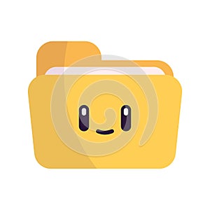 Isolated cute folder office icon Vector