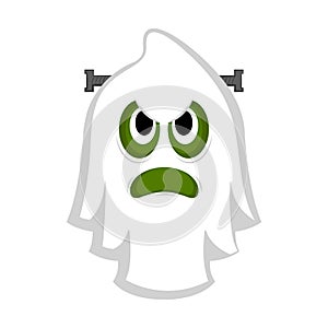 Isolated cute halloween zombie ghost
