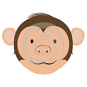 Isolated cute monkey avatar