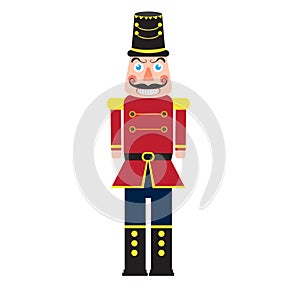 Isolated cute nutcracker soldier