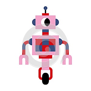 Isolated cute robot toy icon cartoon Vector