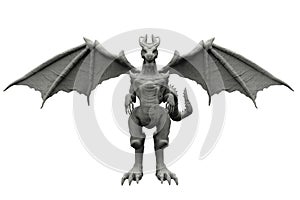 Isolated 3d render image of stone dragon statue