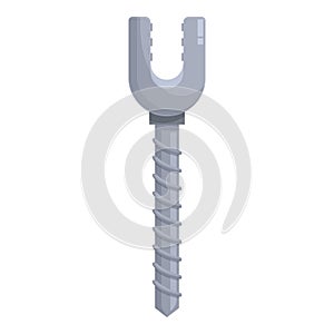 3d illustration of a metal dowel anchor photo