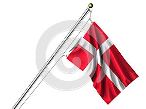 Isolated Danish Flag