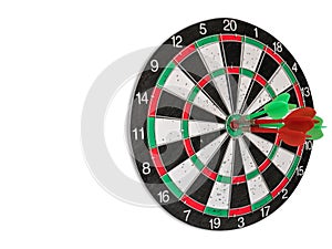 Isolated Dart Board with Holes on the Dart Board