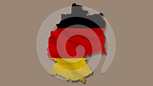 Isolated Deutschland map flag