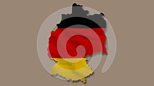 Isolated Deutschland map flag photo