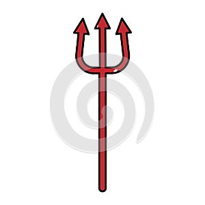 Isolated devil fork icon