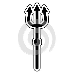 Isolated devil fork icon