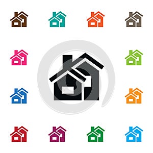 Isolated Domicile Icon. Property Vector Element Can Be Used For Domicile, Mortgage, Property Design Concept. photo