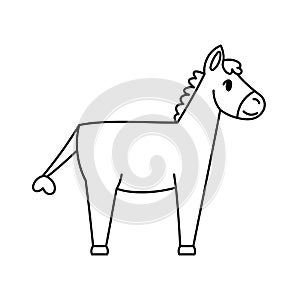 Isolated donkey Belen draw vector illustration