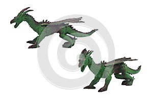 Isolated dragon toy photo.