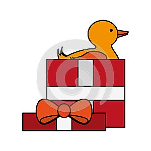 Isolated duck toy design