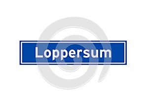 Loppersum isolated Dutch place name sign. City sign from the Netherlands. photo