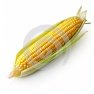 Isolated Ear Of Corn On White Background