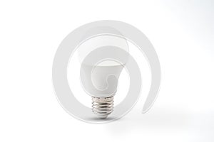 Isolated of electric lamp or light bulb on white background , LED is used for energy saving instead of incandescent or fluorescent