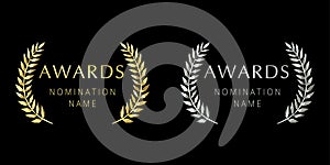 Awards logotype stained glass crystal palms branches