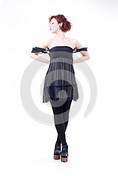 Isolated elegant woman