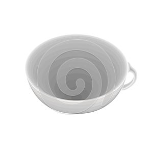 Isolated empty coffe cup on white background