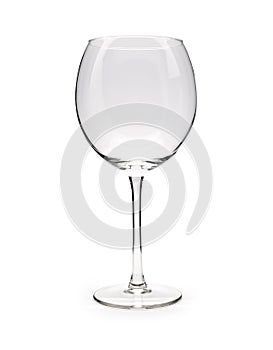 Isolated Empty Wine Glass