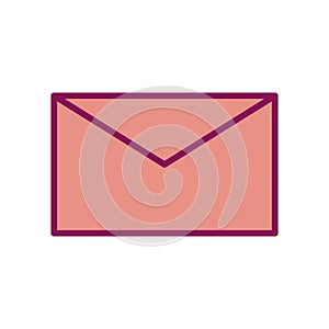 Isolated envelope message line and fill style icon vector design