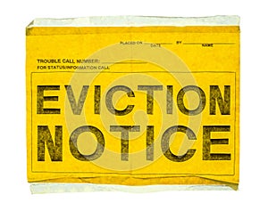 Isolated Eviction Notice