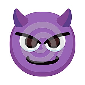 Isolated evil colored emoji icon