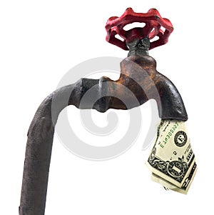 Isolated faucet with cash