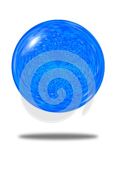 Isolated festive abstract of blue glitter ball background