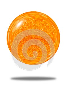 Isolated festive abstract of orange glitter ball background
