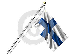 Isolated Finnish Flag