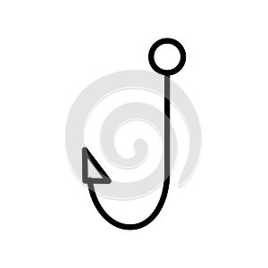 Isolated fish hook silhouette style icon vector design