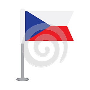 Isolated flag of Czech Republic