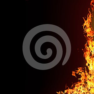 Isolated flames background