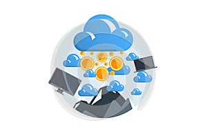 Isolated flat color vector illustration on light