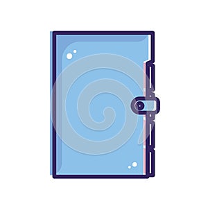 Isolated flat folder icon school supply icon