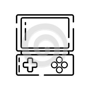 Isolated flat videogame console toy sketch icon Vector