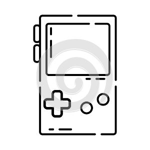 Isolated flat videogame console toy sketch icon Vector