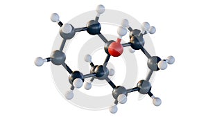 Isolated floating model of the geosmin molecule