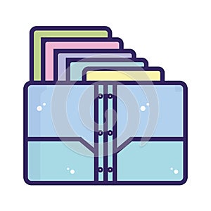 Isolated folder icon school supply icon